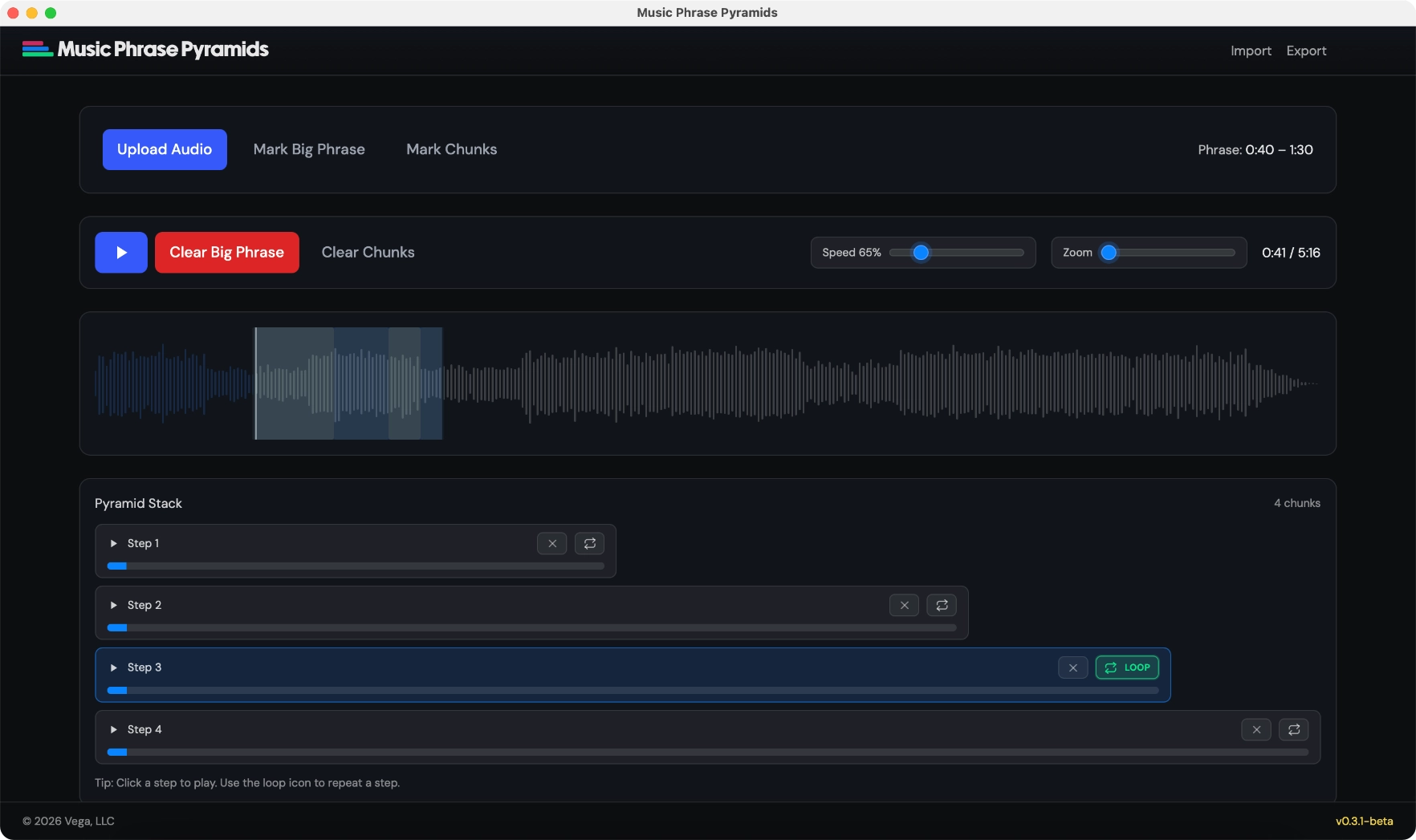 Music Phrase Pyramids UI