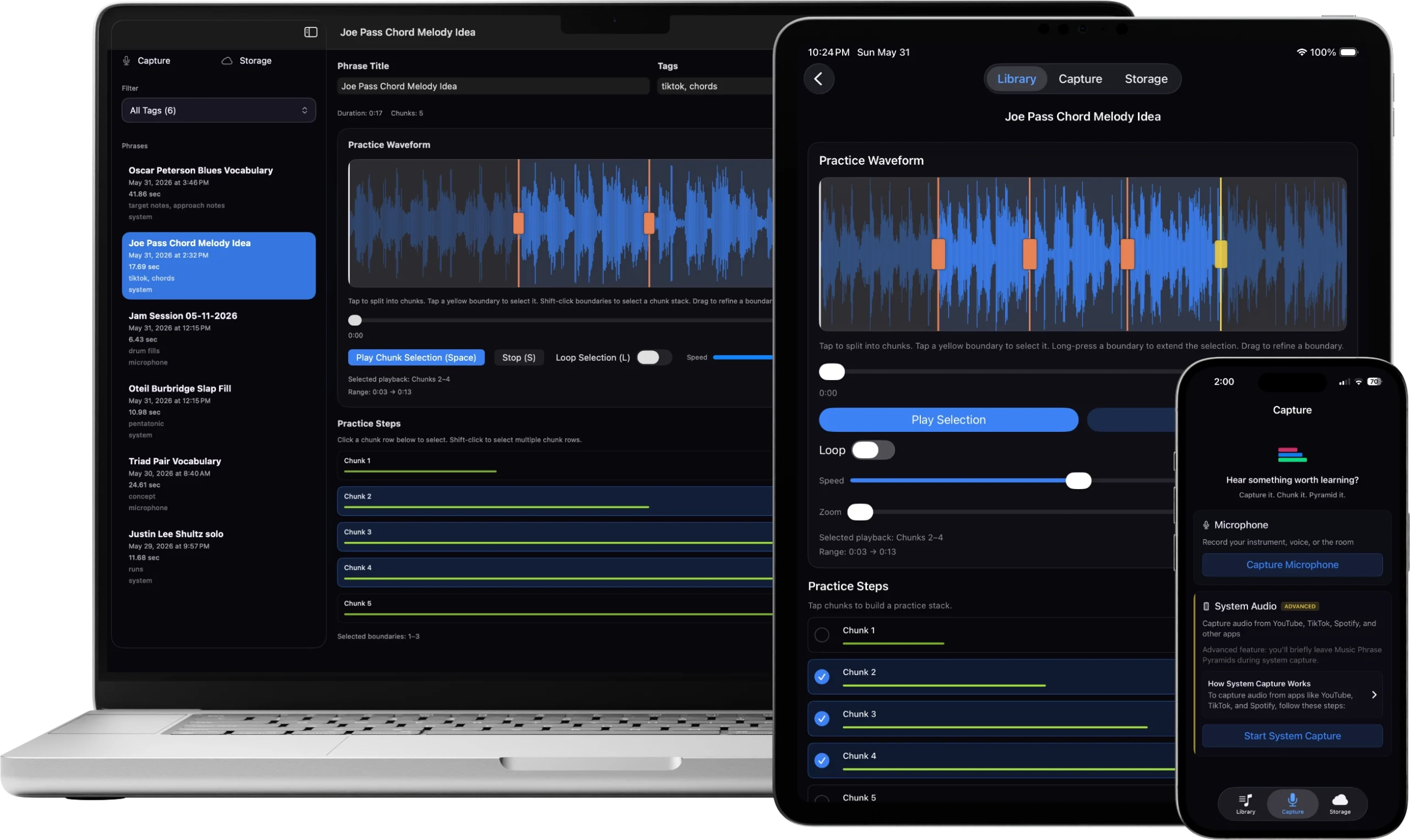 Music Phrase Pyramids - For iOS, iPad, macOS